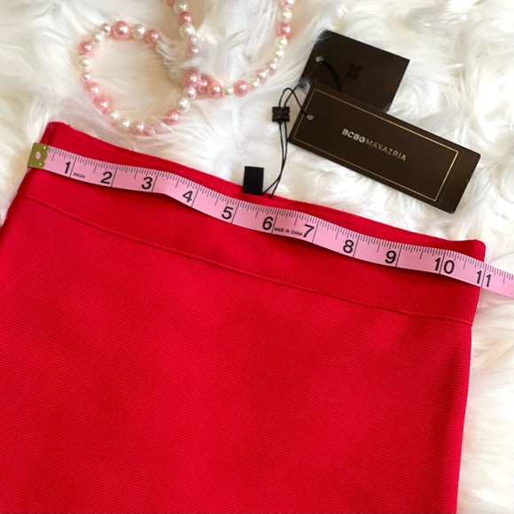 Size XXS Red BCBG MAXAZRIA Silvie Skirt - Picture 8 of 11